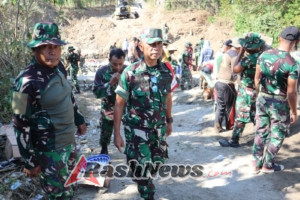 ‎Tinjau Sasaran Fisik TMMD, Wadan Satgas Kunjungi Proyek Jembatan Kalabeso–Labuan Burung