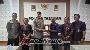 Perkuat Sinergitas, KPU dan Bawaslu Tabanan Lakukan Audiensi Bersama Kapolres Tabanan