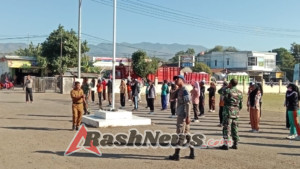 Personil Koramil Bolo Turut Kawal dan Bimbing Latihan Paskibra Jelang HUT RI ke-80