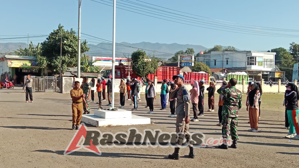 Personil Koramil Bolo Turut Kawal dan Bimbing Latihan Paskibra Jelang HUT RI ke-80