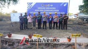 Peletakan Batu Pertama SPPG di Pospol Batuplat, Kasrem 161/Wira Sakti dan Wakapolda Hadiri Launching Serentak Nasional