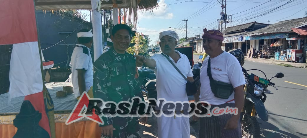 Beri Kontribusi Amankan Upacara Keagamaan, Babinsa Banjarangkan Bersinergi Gelar pengamanan