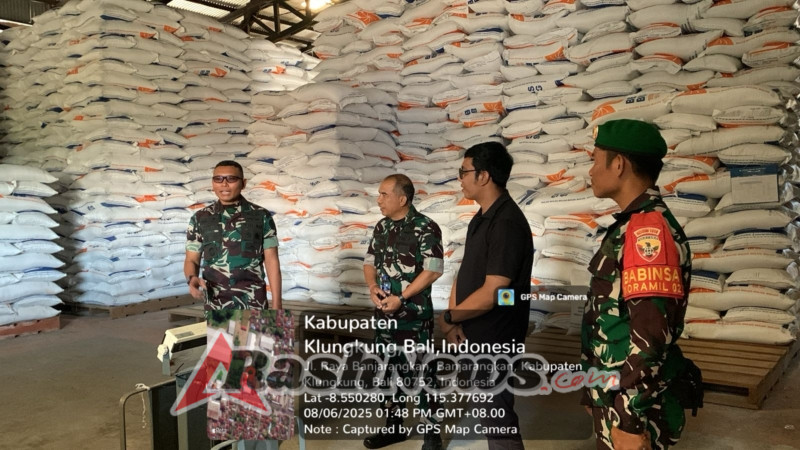 Komitmen Dukung Ketahanan pangan, Dandim Klungkung Bertemu Staf Bulog