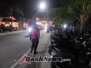 Patroli Malam Unit Samapta Polsek Kuta Utara Cegah Potensi Kriminalitas Di Jalan Berawa