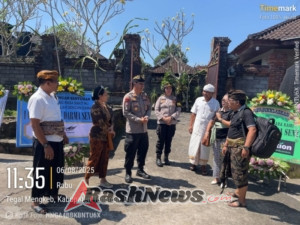 Kapolsek Seltim melaksanakan Sambang dan Koordinasi terkait Permintaan Bantuan Personil Polres Tabanan Dalam Pelaksanaan Upacara Pitra Yadnya (Ngaben) di Br. Dinas Munduk Ulan Tegalmengkeb Seltim Tabanan