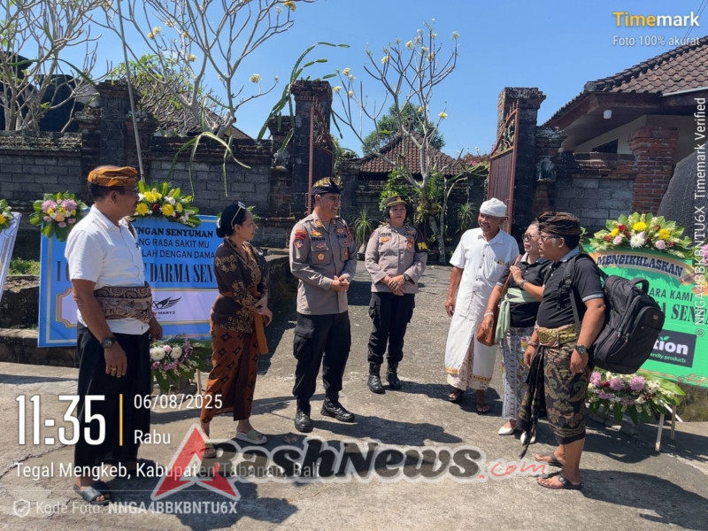 Kapolsek Seltim melaksanakan Sambang dan Koordinasi terkait Permintaan Bantuan Personil Polres Tabanan Dalam Pelaksanaan Upacara Pitra Yadnya (Ngaben) di Br. Dinas Munduk Ulan Tegalmengkeb Seltim Tabanan