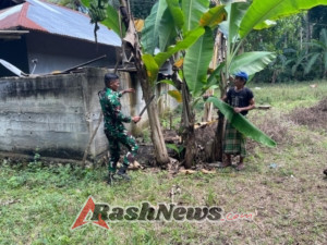 Wujudkan Kemanunggalan TNI-Rakyat, Babinsa Dampingi Petani Desa Ndetuzea