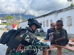 Gerak Cepat Satgas 743/PSY, Anak Papua yang Luka Parah Kini Tersenyum Lagi