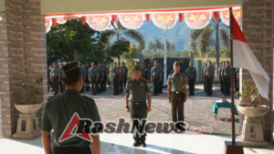 Kodim 1628/Sumbawa Barat Gelar Apel Pagi, Kasdim Pimpin Serah Terima Personel