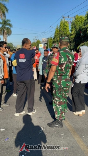 Rayakan HUT RI ke-80, Kodim Dompu Dukung Lomba Gerak Jalan Pelajar