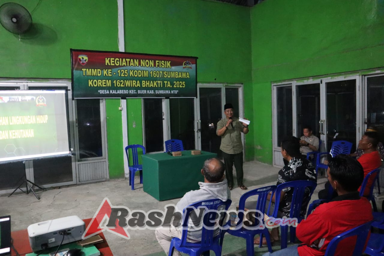 TMMD Gandeng DLHK Sumbawa Beri Edukasi Pentingnya Pelestarian Hutan