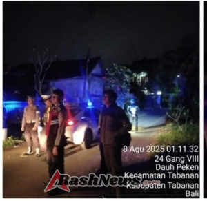 Blue Light Patrol Polres Tabanan Sisir Lokasi Rawan, Cegah Aksi Kriminalitas Dini Hari