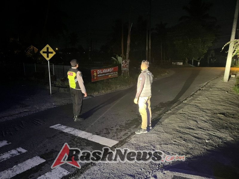 Guna Cegah Gangguan Kamtibmas Polsek Bebandem Gelar Blue Light Patrol demi Terjaganya Harkamtibmas Agar Situasi Aman Kondusip