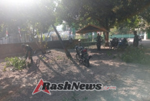 TNI di Hu’u Turun Tangan Bersihkan Asrama Menyambut HUT RI