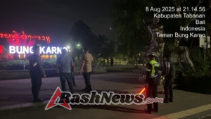 Blue Light Patrol Sisir Lokasi Keramaian, Polres Tabanan Sampaikan Pesan Kamtibmas ke Masyarakat