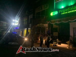 Sambangi Kantor Pegadaian Patroli  Polsek Kuta Utara  Ingatkan Security Jaga Lebih Extra.