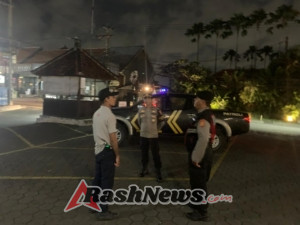 Susuri Jalan Subak Sari  Patroli Polsek Kuta Utara Beri Rasa Aman Aktipitas Wisatawan