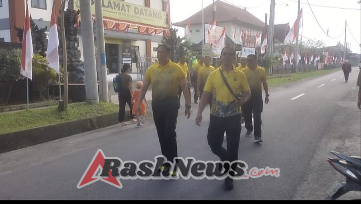 Personil Polsek Tabanan gelar Olahraga pagi menjaga kebugaran fisik