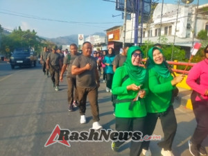 Jalan Kaki dan Senam Bersama Pererat Silaturahmi di Kecamatan Rasanae Barat