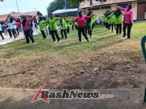 Semangat Kemerdekaan Membara, Aparat Keamanan Sape Gelar Senam Bersama