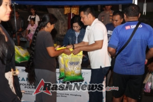 Polres Karangasem Lanjutkan Gerakan Pangan Murah di Taman Jagad Karana