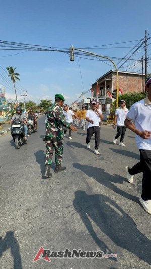 Kodim 1614/Dompu Pastikan Lomba Gerak Jalan Berlangsung Aman dan Tertib