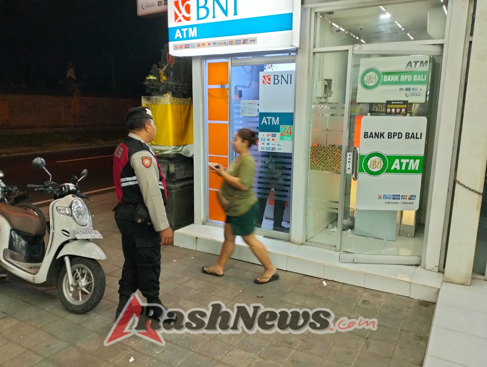 Samapta Polsek Abiansemal Intens Sambangi Gerai ATM, Guna Cegah Kejahatan Perbankan