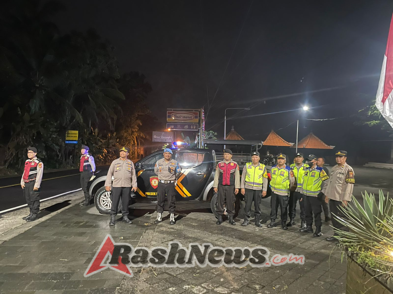 Kapolsek Mengwi Pimpin Patroli Atensi Malam Minggu Susuri Jalur Utara