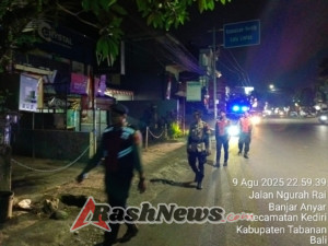 Polres Tabanan Intensifkan Blue Light Patrol, Ciptakan Malam Aman di Titik Keramaian