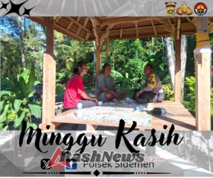 Bhabinkamtibmas Desa Wisma Kertha Menggelar Minggu Kasih Di Desa Binaannya