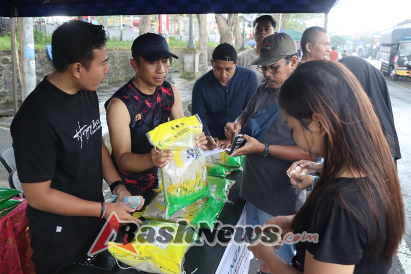 Polres Karangasem kembali Gelar Gerakan Pangan Murah di Car Free Day Amlapura