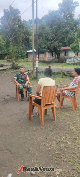 Babinsa Koramil 1602-03 Gelar Komsos dan Pamwil, Pastikan Kondusifitas di Desa Wolotolo