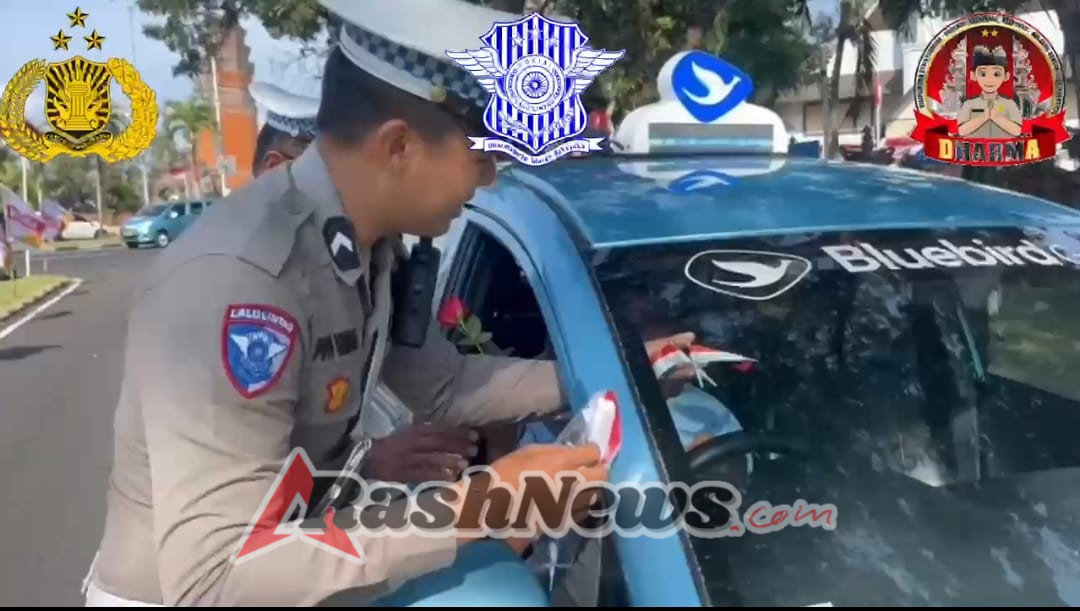 Satlantas Polres Bandara Semarakkan Bulan Kemerdekaan, Kobarkan Semangat Nasionalisme