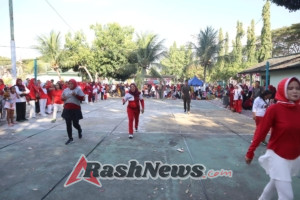 Penuh Kebersamaan, Persit KCK Cabang XXVI Kodim 1607/Sumbawa Rayakan HUT ke-79 RI