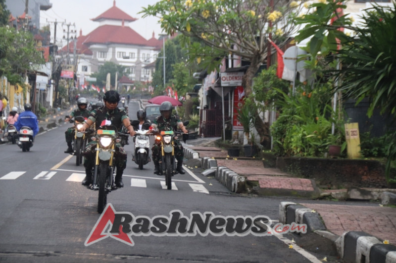 Keren, Naik Motor Dandim Klungkung Gelar Patroli Jaga Keamanan Wilayah