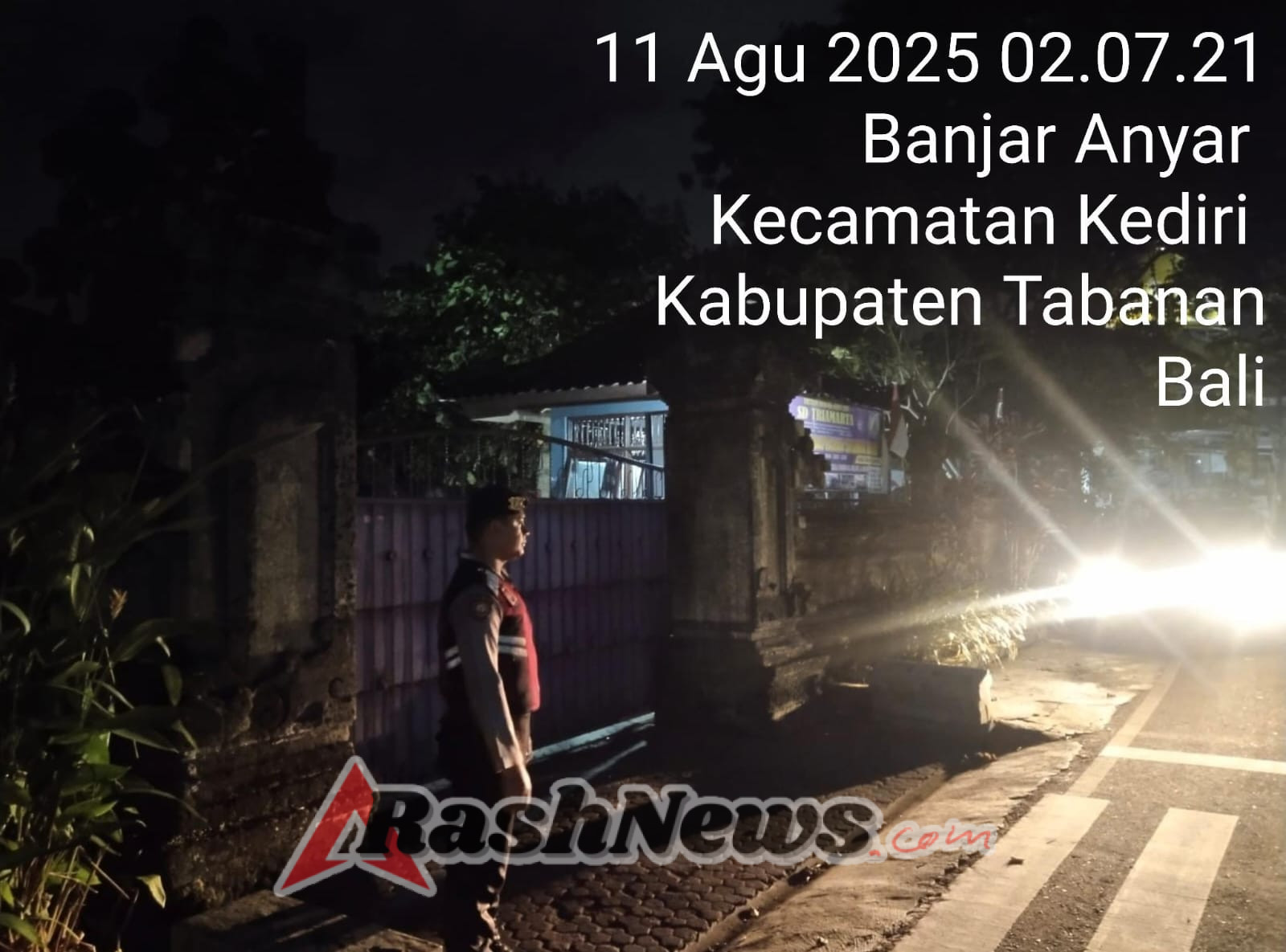 Polisi Sisir Jalanan Saat Subuh, Sat Samapta Polres Tabanan Jaga Kamtibmas di Jam Rawan