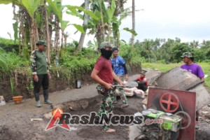 Semangat Kebersamaan TNI dan Masyarakat Wujudkan Jalan Usaha Tani Desa Batuan