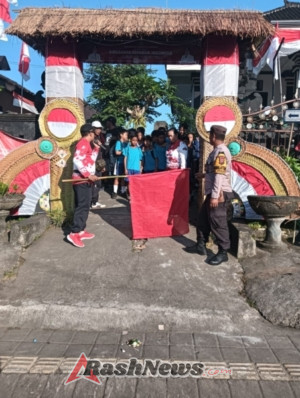 Bhabin Desa Denbantas Amankan kegiatan jalan santai masyarakat