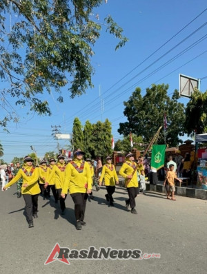 Aksi Inspiratif Ketua Persit Cabang XXVIII Pimpin Gerak Jalan HUT RI ke-80