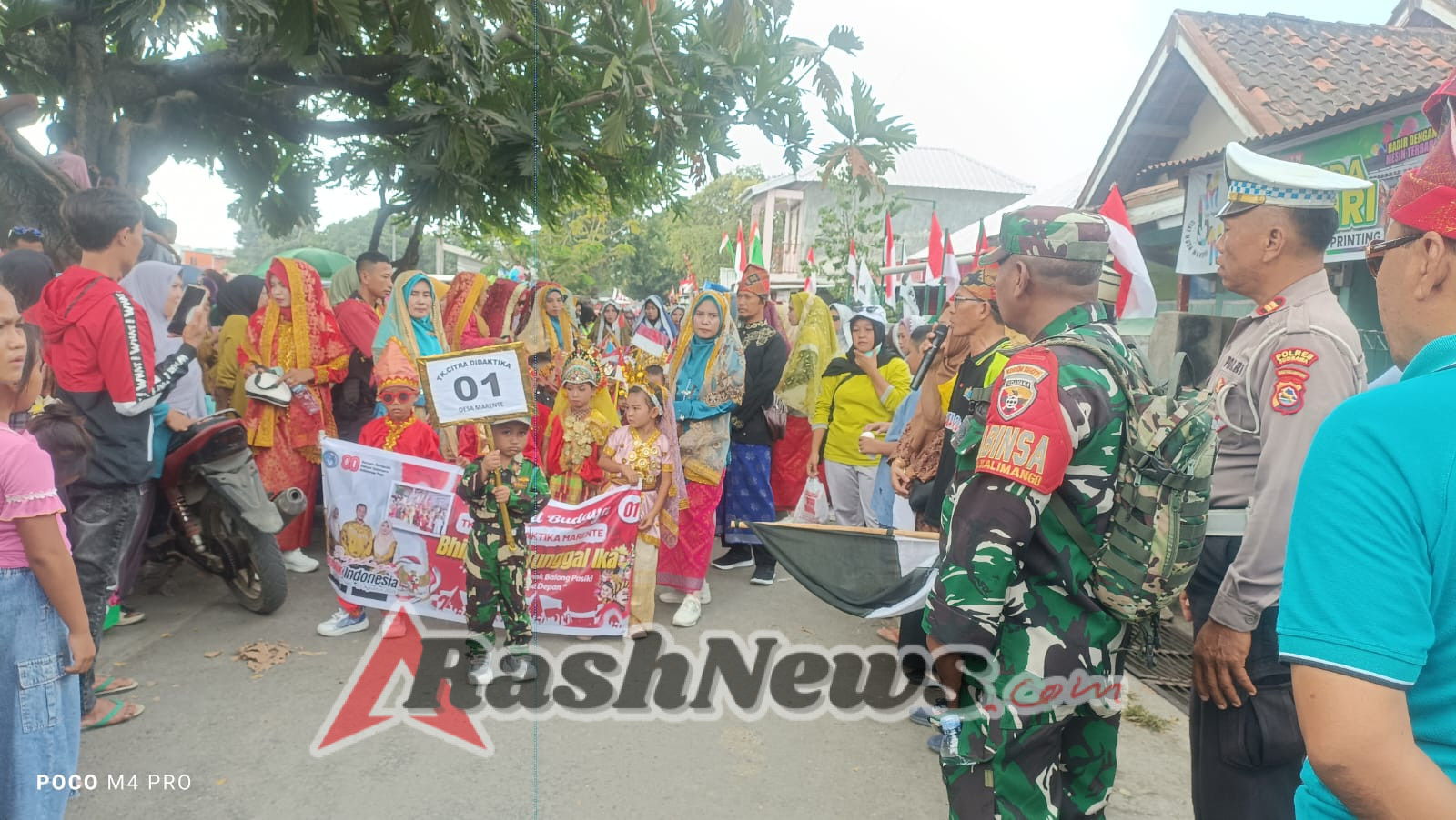 TNI–Polri Turun ke Jalan Amankan Ratusan Warga dalam Lomba Gerak Jalan Cepat Tepat