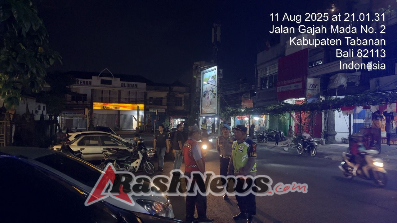 Polres Tabanan Gelar Blue Light Patrol, Pastikan Malam Warga Tetap Aman dan Kondusif