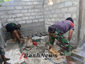 Progres Renovasi RTLH TMMD ke-125 di Desa Kiraman Capai 55 Persen