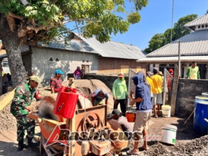 Gotong Royong Babinsa dan Warga Kwangko Wujudkan Masjid Al Ikhlas