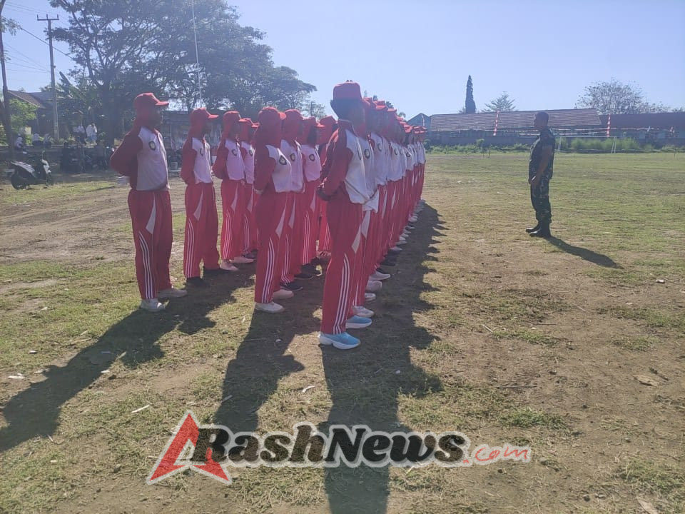 Paskibra Kecamatan Keruak Dapat Wejangan Disiplin dari Danposramil