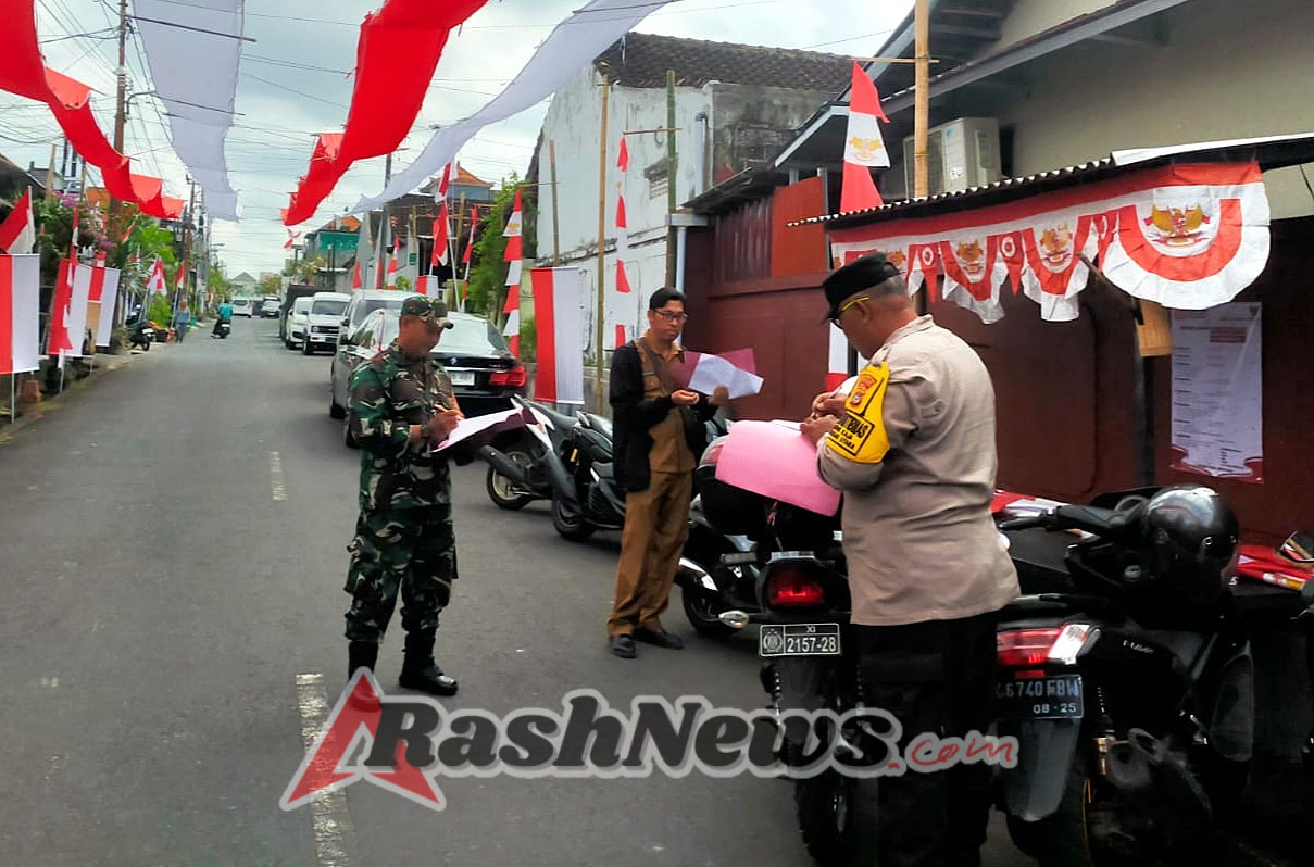 Lomba Semarak Merah Putih Desa Ubung Kaja, Babinsa Lakukan Pemantauan