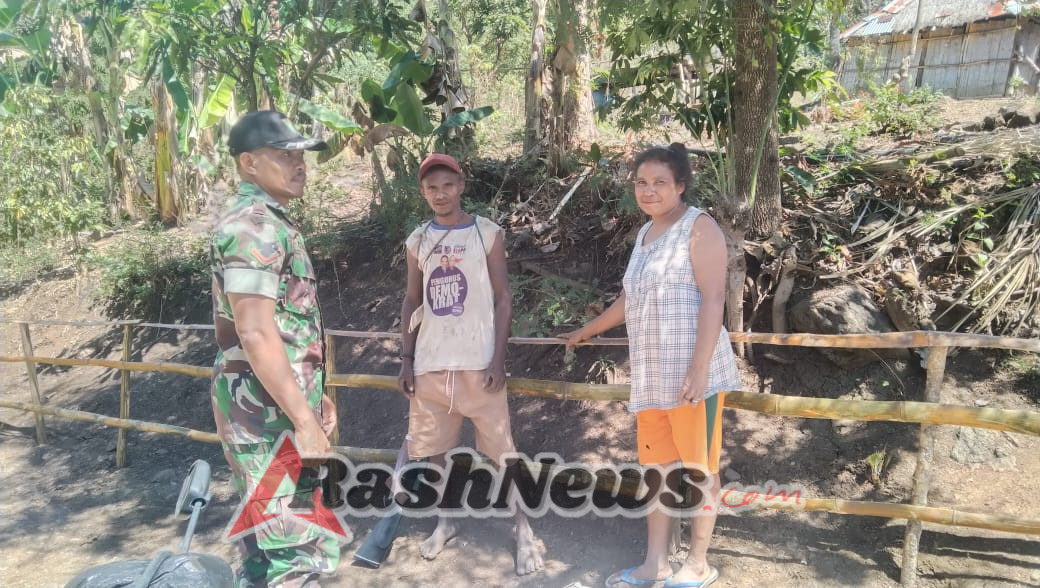 HUT RI Makin Dekat, Babinsa Tetap mengajak Warga Buat Pagar Indah dan Jaga Kebersihan