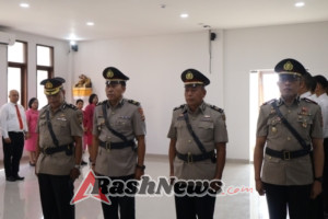 Kapolres Bandara Ngurah Rai Pimpin Sertijab Dua Pejabat Utama Polres Bandara