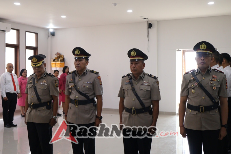 Kapolres Bandara Ngurah Rai Pimpin Sertijab Dua Pejabat Utama Polres Bandara