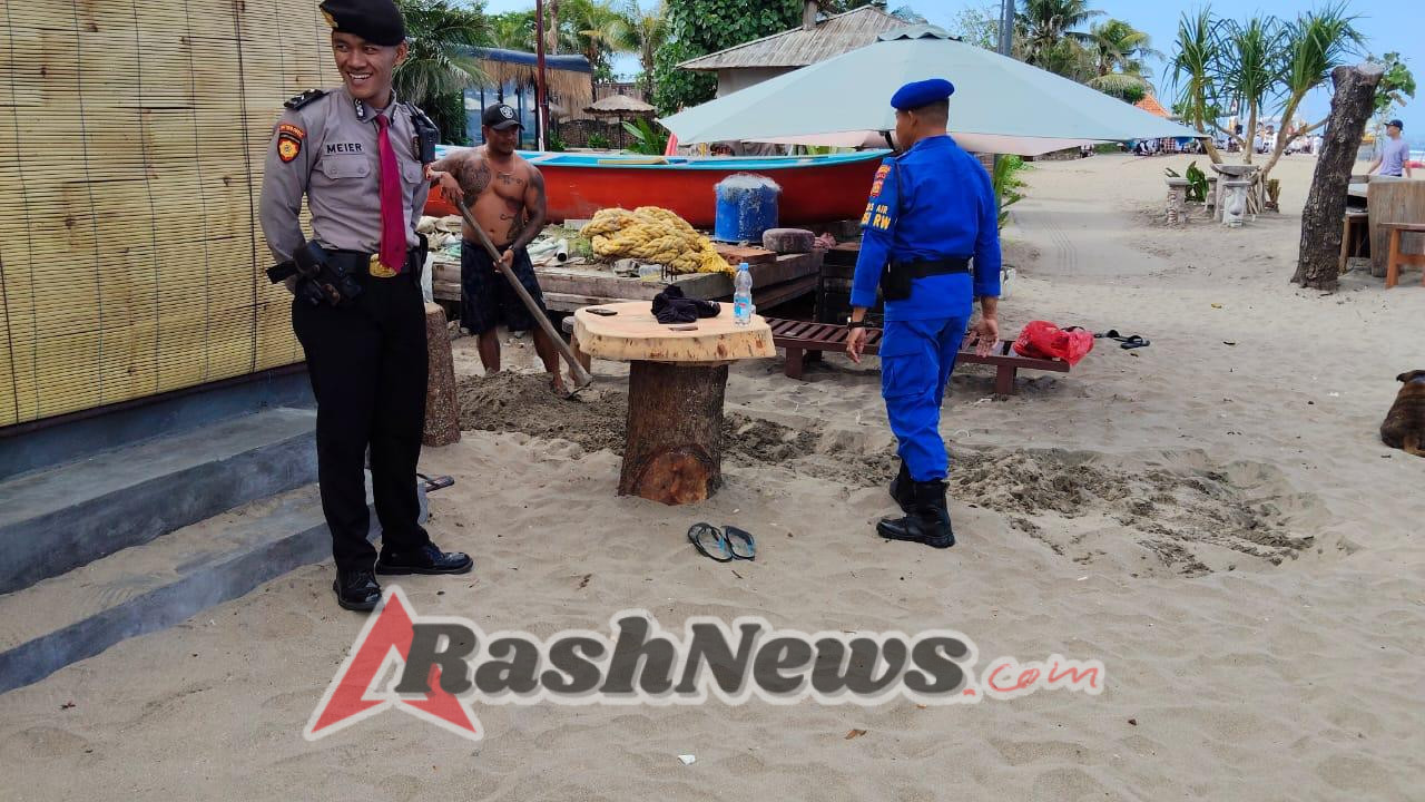 Satpolairud Polres Badung Patroli Keamanan Pesisir Pantai