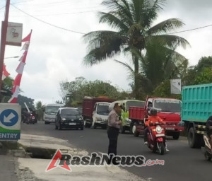 Atensi Arus Lalu Lintas Di SPBU Rendang Cegah Gangguan Kamtibmas